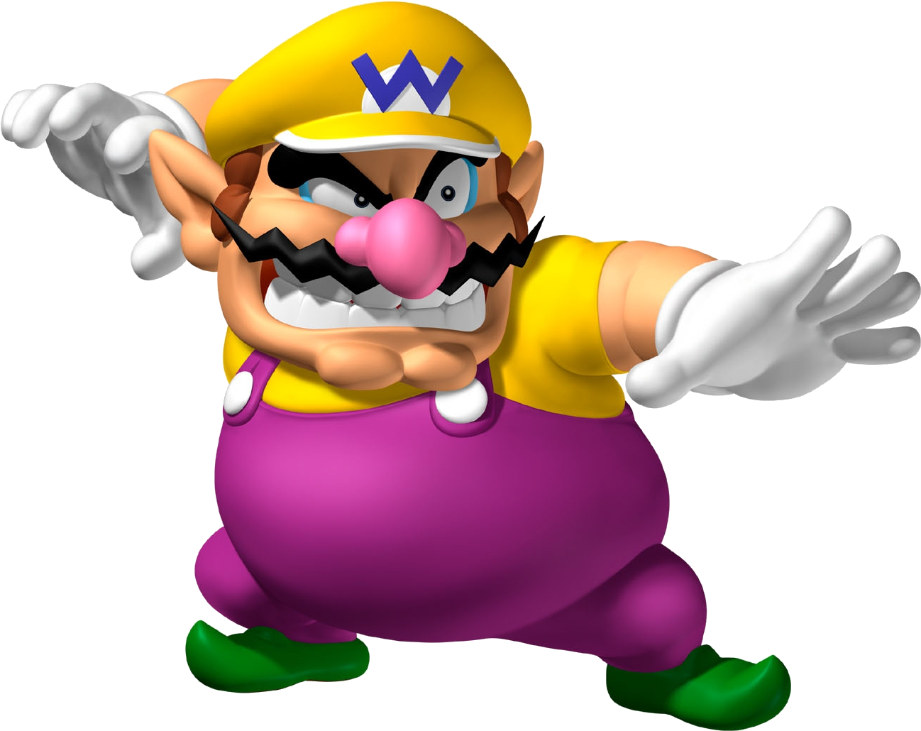 Mario Clipart Supper - Super Smash Bros Wario (1368x1101)