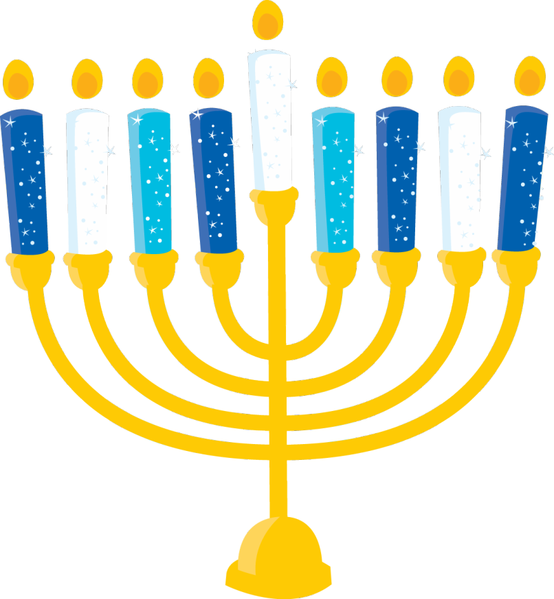 Thursday, December 10, - Menorah Clip Art (806x870)