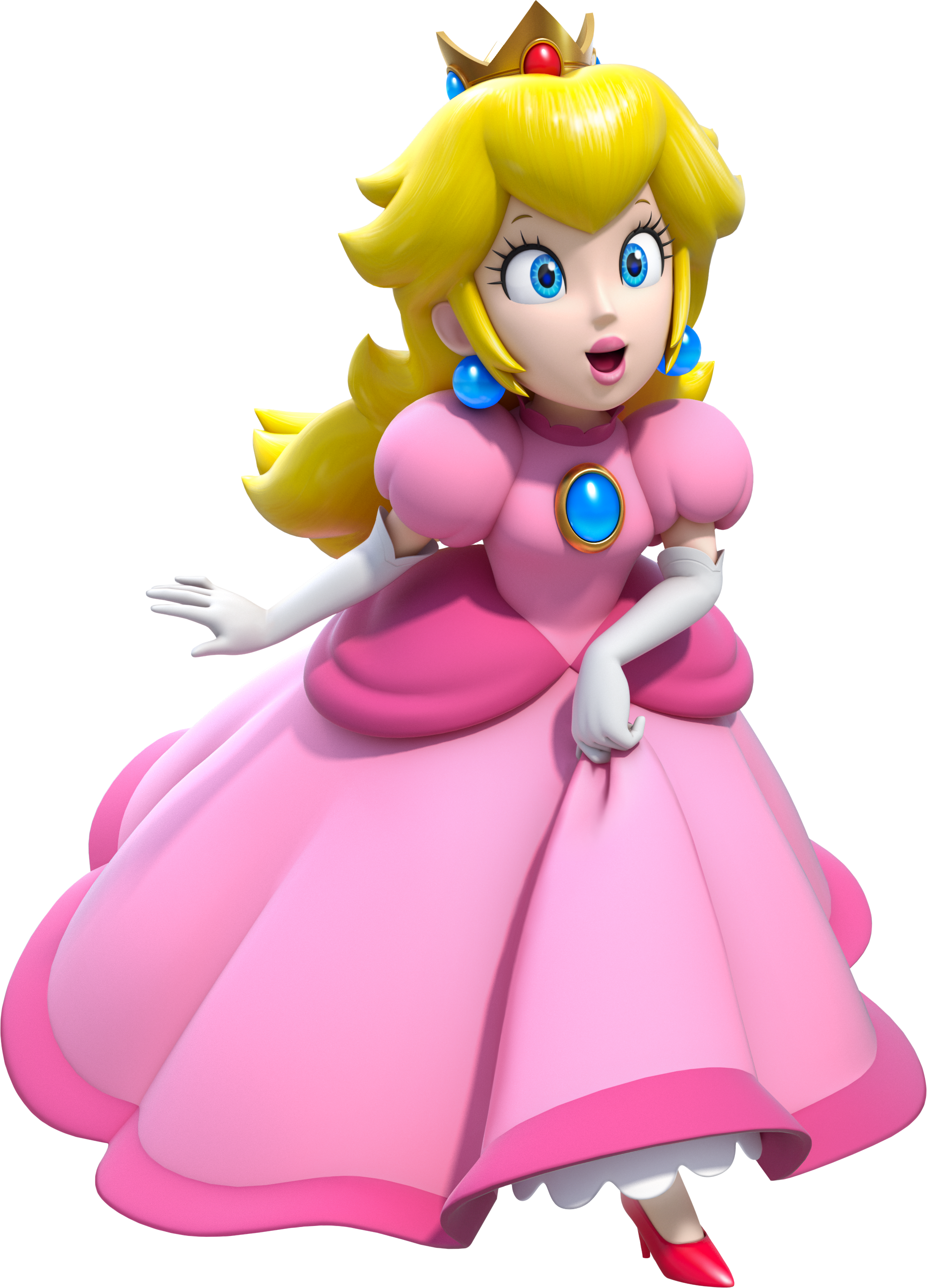 Princess Peach Clipart Transparent - Super Mario 3d World Peach (1868x2596)