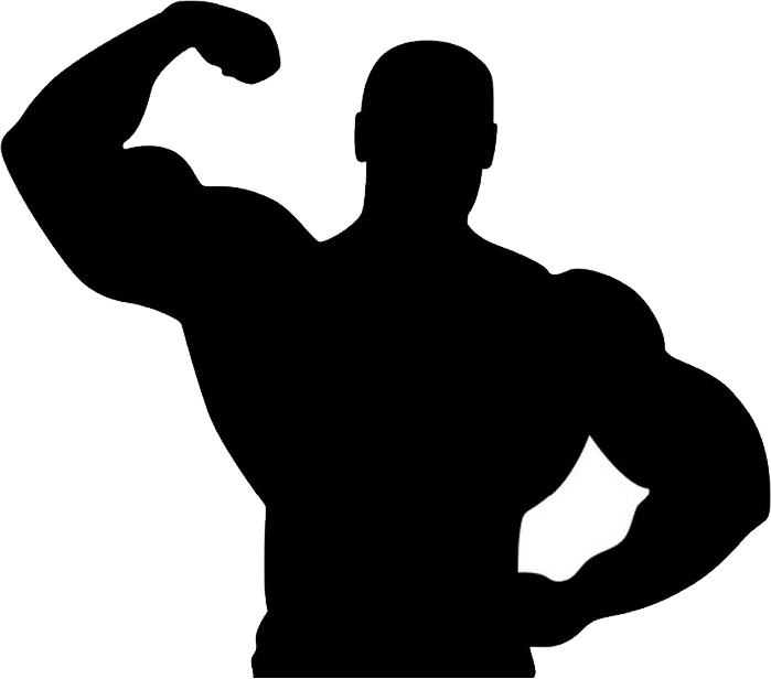 Muscle Png - Muscle Man Silhouette Png (699x616)