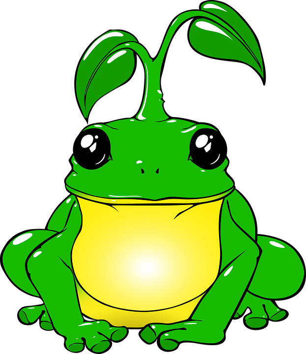 Frog On Lily Pad Clipart 7, - Ranas Caricatura (623x720)