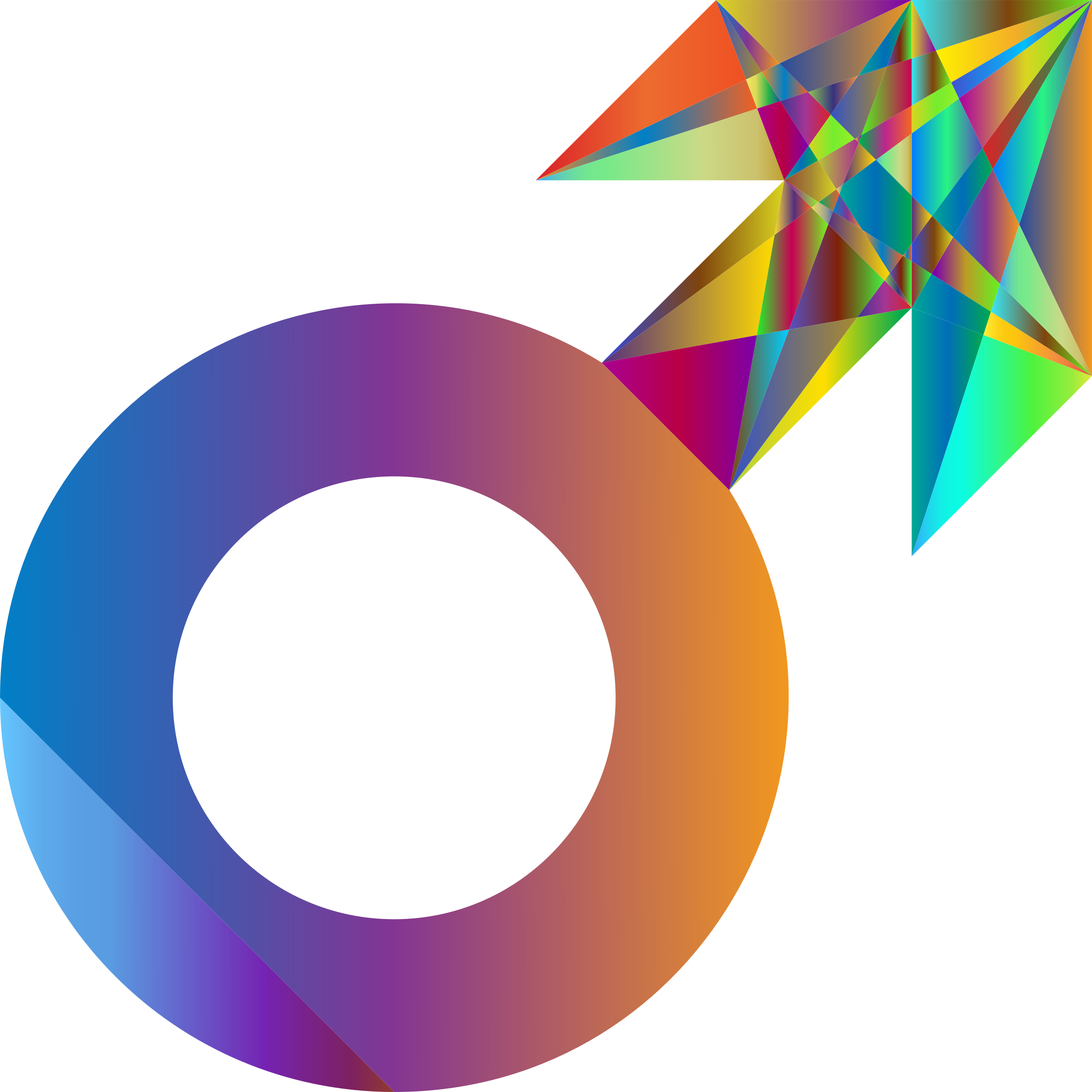 Geometric Male Sign - Gender Symbol (2298x2298)