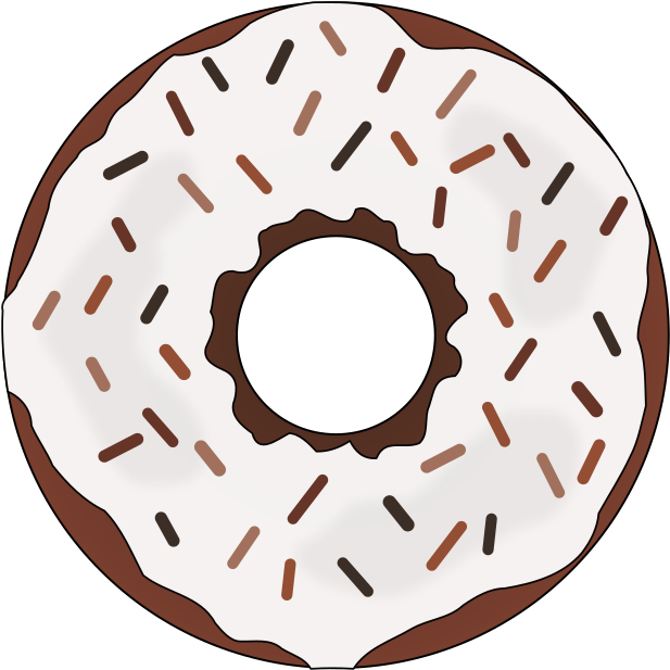 Cartoon Donut Cliparts 3, Buy Clip Art - Sketsa Gambar Donat (800x800)