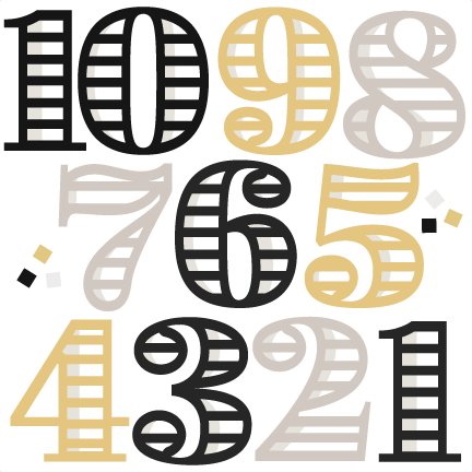 Svg New Year Clip Art - New Year Number Set (432x432)