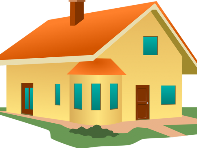 Home Clipart Housing Development - Transparent House Background Png (640x480)