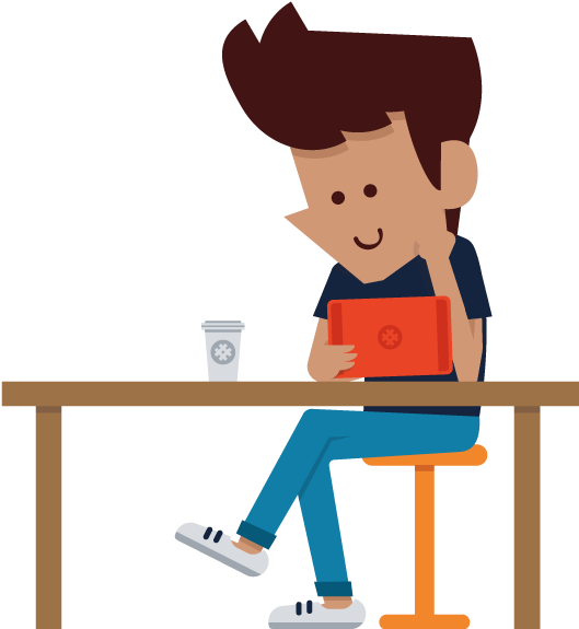 Online Service Cartoon - Essay (595x595)