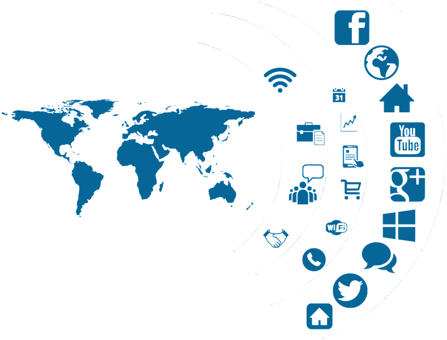 Social Work Cliparts 25, - Social Media Ppt Background (960x685)