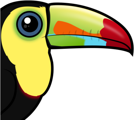 This Social Bird Lives In Small Flocks In Lowland Rainforests - Keel Billed Toucan Clipart (440x440)