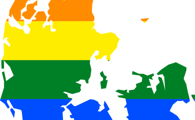 Danish Housing Association Building Dwelling For Lgbt - Rainbow Pride Flag Denmark Map Baby Blanket (630x390)