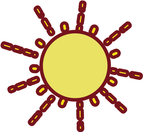 Line Color Natural Sun Light Ray Weather - Circle (550x550)