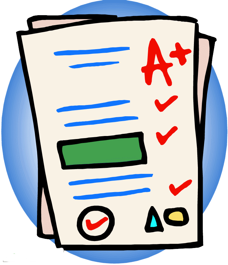 Review Sheet - Assessment Clipart (750x873)