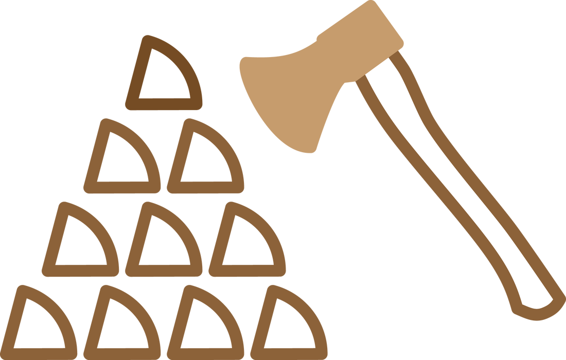 Firewood Stack And Ax Icon For Above And Beyond Tree - Firewood (1100x700)