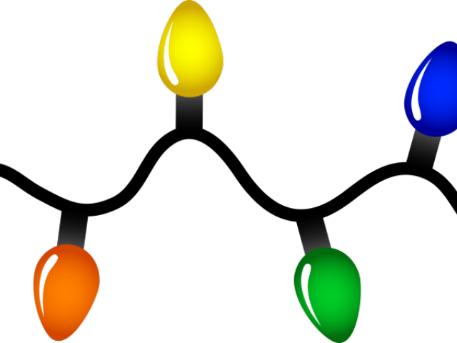 Light Clipart Holiday - Transparent Background Christmas Lights Clipart (640x480)