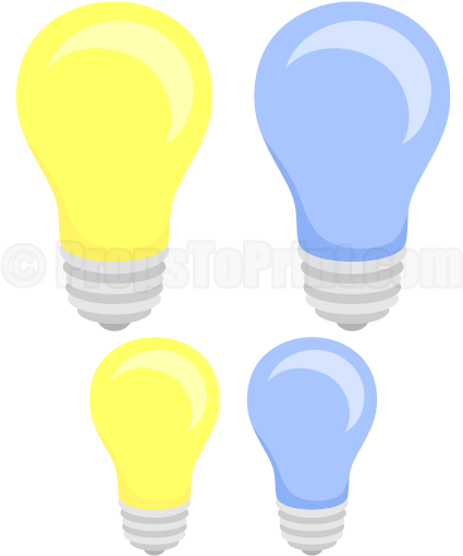 Printable Light Bulb Photo Booth Prop - Photograph (458x593)