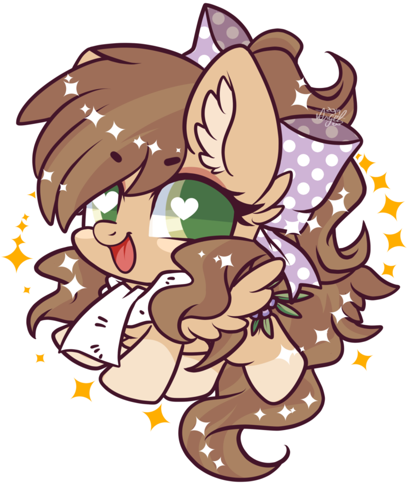 Snow Angel, Bow, Chibi, Clothes, Commission, Cute, - Cartoon (1024x1024)