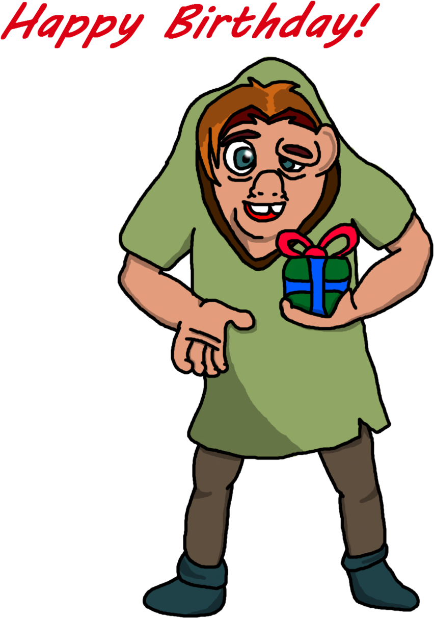 Quasimodo Png Image - Hunchback Of Notre Dame Happy Birthday (900x1269)