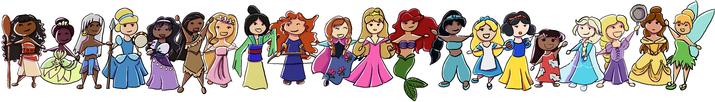 I Used To Make Many Of These Small Princesses When - Cartoon (2500x400)