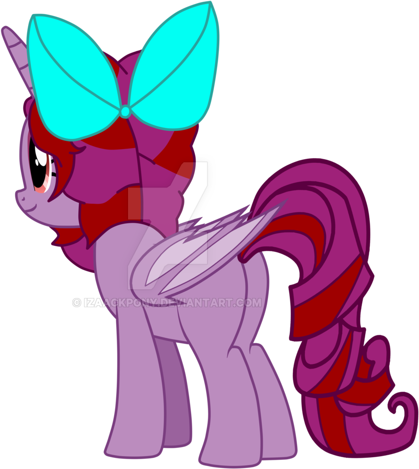 Izaackpony, Bat Pony, Bat Pony Alicorn, Bow, Female, - Cartoon (1024x1024)