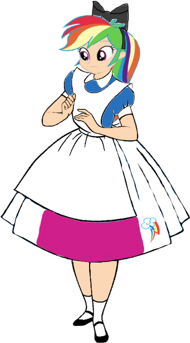 Rainbow Dash In Wonderland By Darthranner83 - Alice In Wonderland Clip Art (500x701)