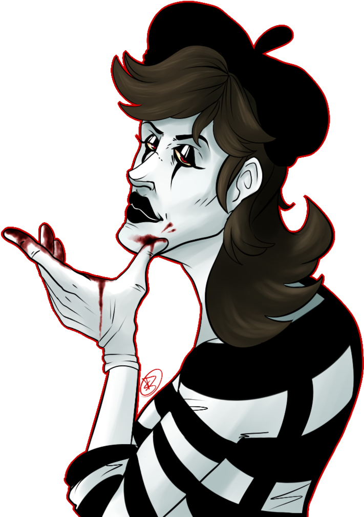 Penny The Mime {art Trade} By Dinosam - Illustration (780x1023)