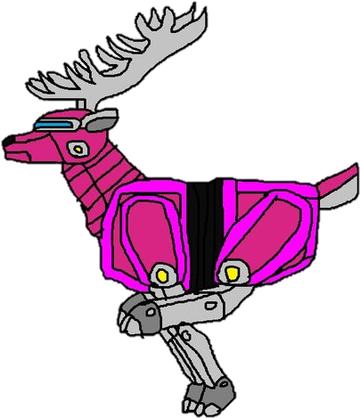 Fuchsia Stag Deer Zord - Fuchsia Stag Deer Zord (415x479)