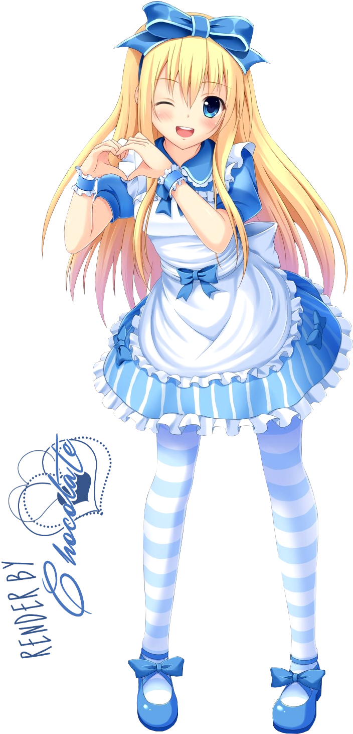 Alice In Wonderland Render By Schokoladeneisx3 - Alice In Wonderland Alice Anime Png (778x1500)