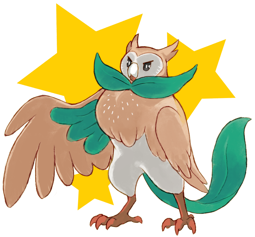 Rowlet Evolution By Useless-machine - Evoluciones De Rowlet Pokemon (900x828)