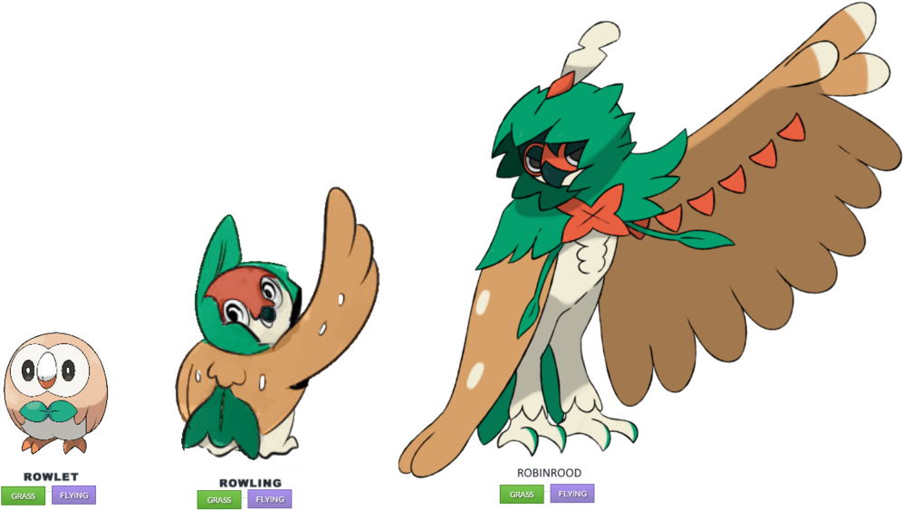 Rowlet Fan Evolution By Diegopegaso87 - Gen 8 Pokemon Starters (1024x594)