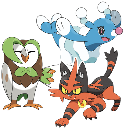 Pokemon Center 2016-2017 Rowlet Dartrix Decidueye Evolutionary - Pokemon Sun Grass Starter (500x436)