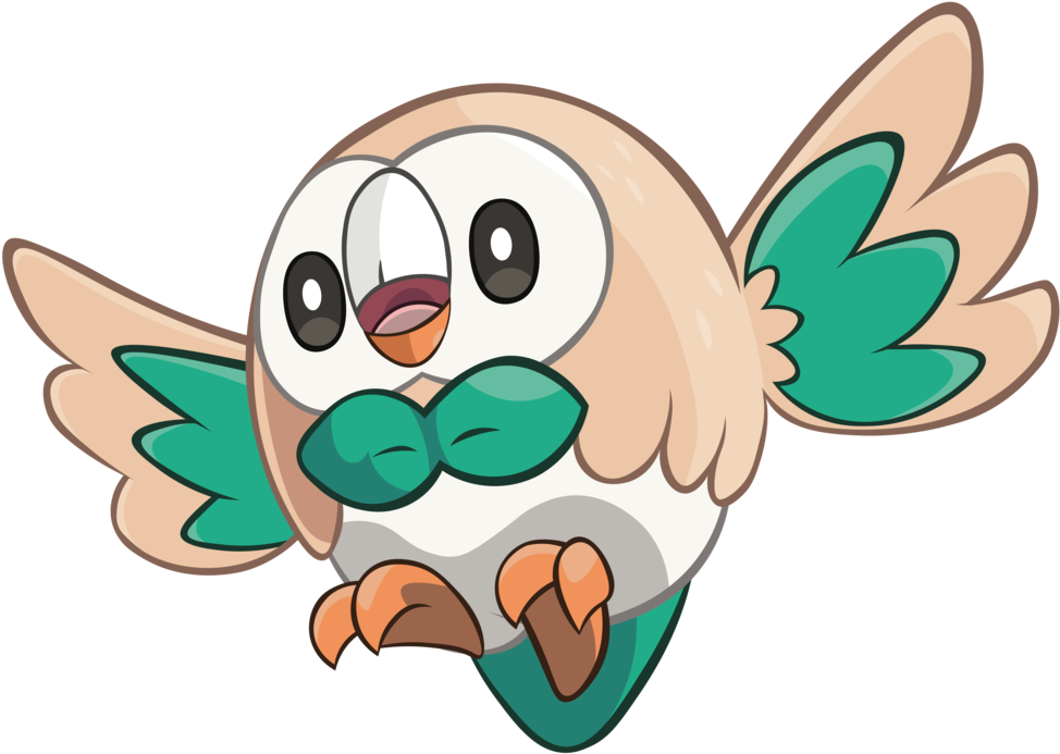 Rowlet - Rowlet Pokemon Png (1024x742)