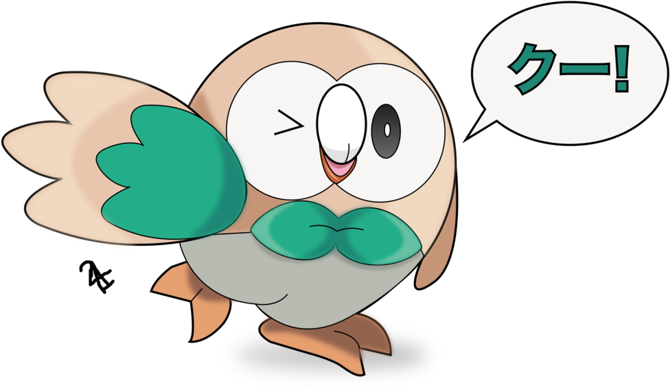 Rowlet By Howlingwolf142 - 7 Gen Pokemon Owl (1024x607)
