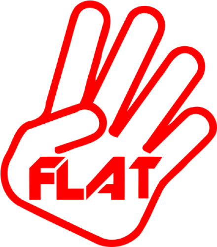 Flat 4 Sticker (500x500)