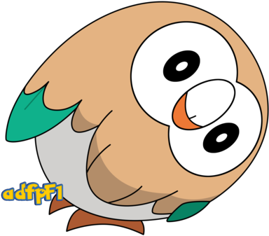 722 Rowlet By Adfpf1 On Deviantart - ポケットモンスター サン&ムーン ポケモンおんがくノート(4だん) 音楽 ノート (400x362)