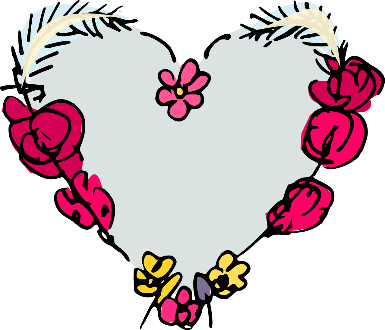 Free Digital Heart Scrapbooking Embellishment - Clip Art (1277x1095)