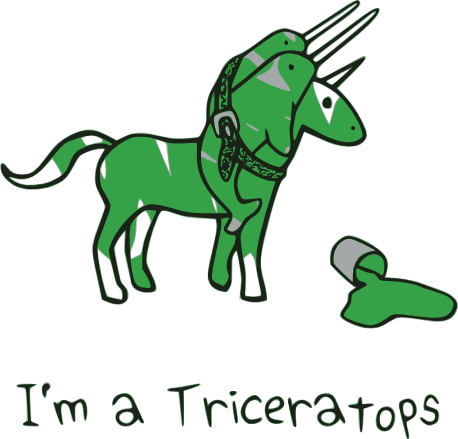 Misc, Personal Use, Im A Triceratops, - Unicorn (458x439)