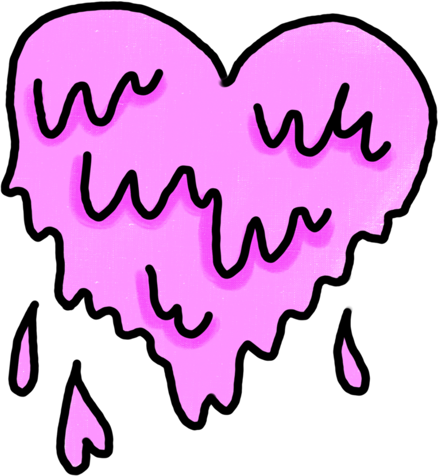 Heart Grime Grimer Grimeart Pink Pinkheart Doodle Digit - Overlays Transparent Tumblr Love (1024x1024)