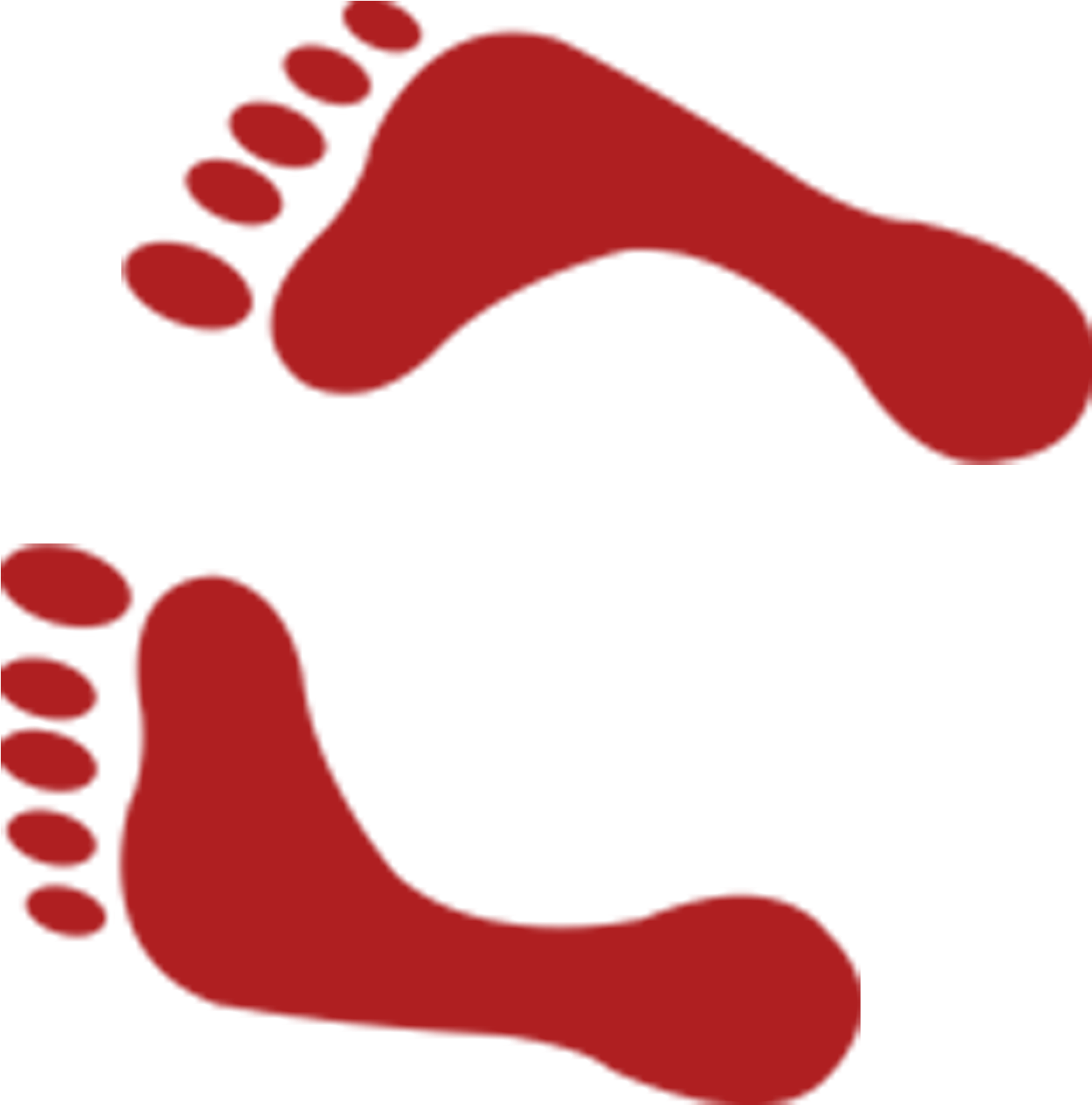 Download Png - Red Footprints (2184x2023)