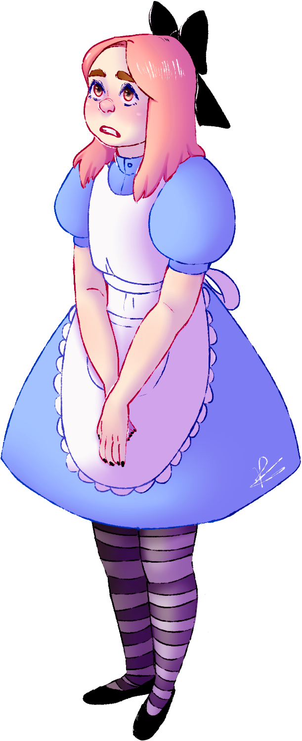 Alice The Waifu In The Wonderland By Immirury - Cartoon (716x1600)