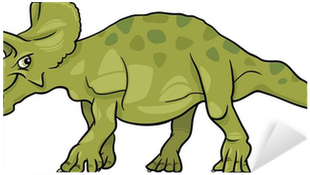 Vinilo Pixerstick Ilustración De Dibujos Animados Del - Dinozaur Triceratops (400x400)