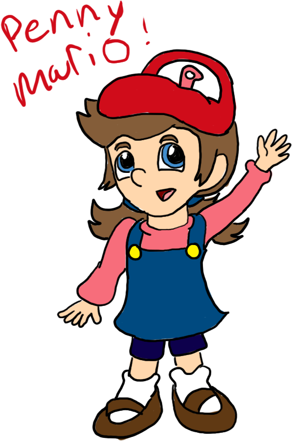 Penny Mario By Krispina The Derp - Cartoon (768x1024)