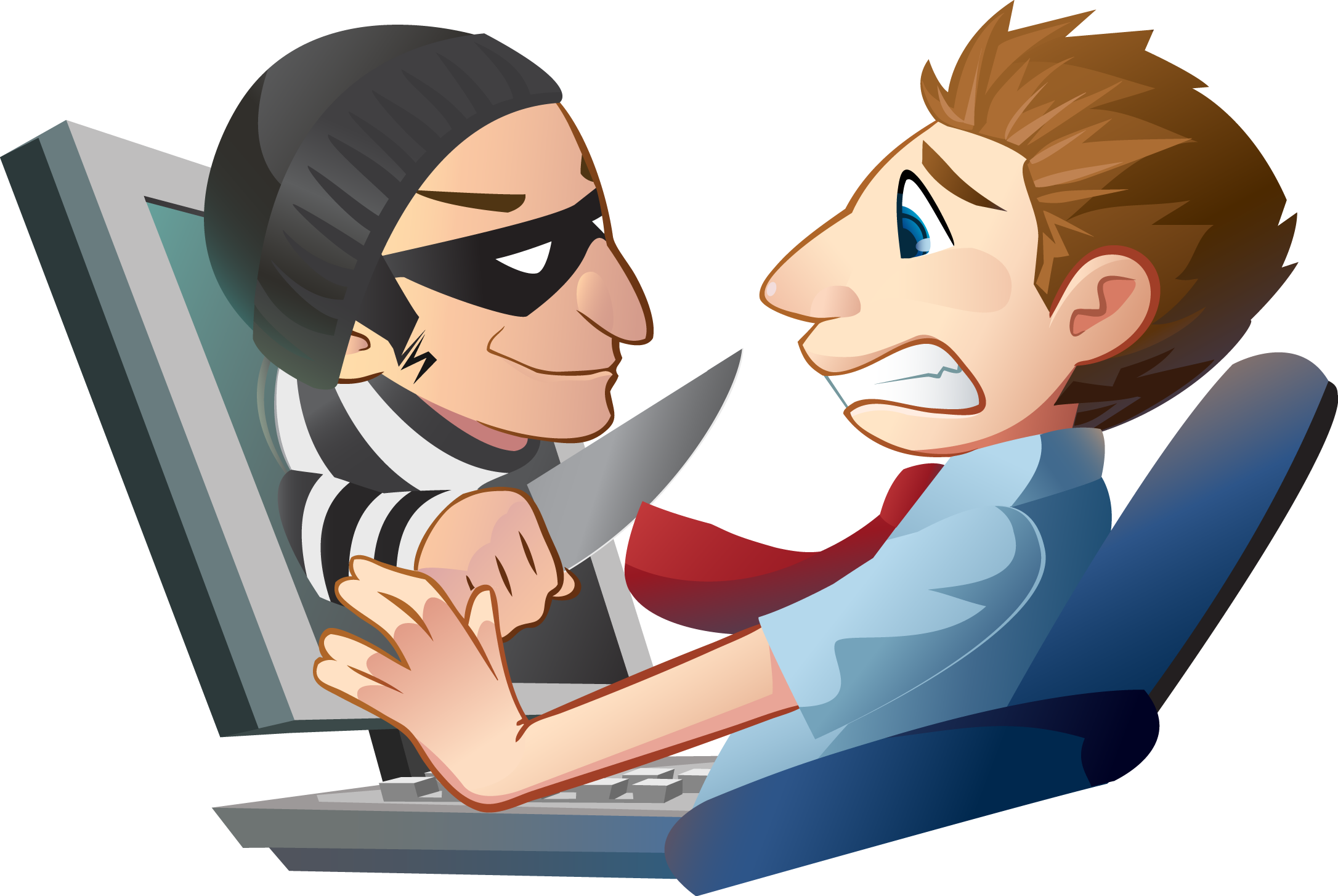 Internet Scams Penny Auctions - Cyber Crime Cartoon (2172x1454)