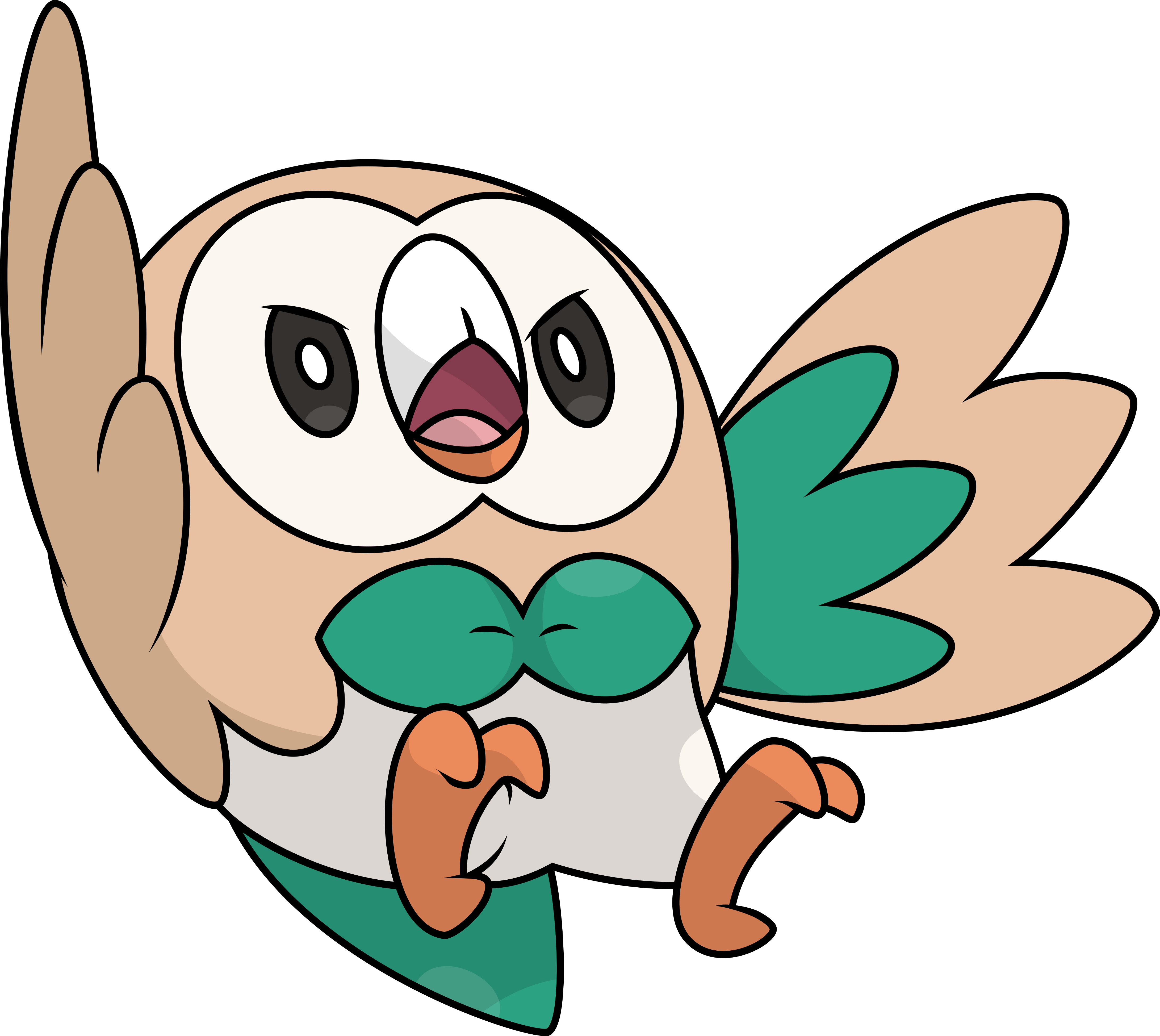 Rowlett Pokemon Wallpaper Images - Rowlet Official Art (4363x3896)
