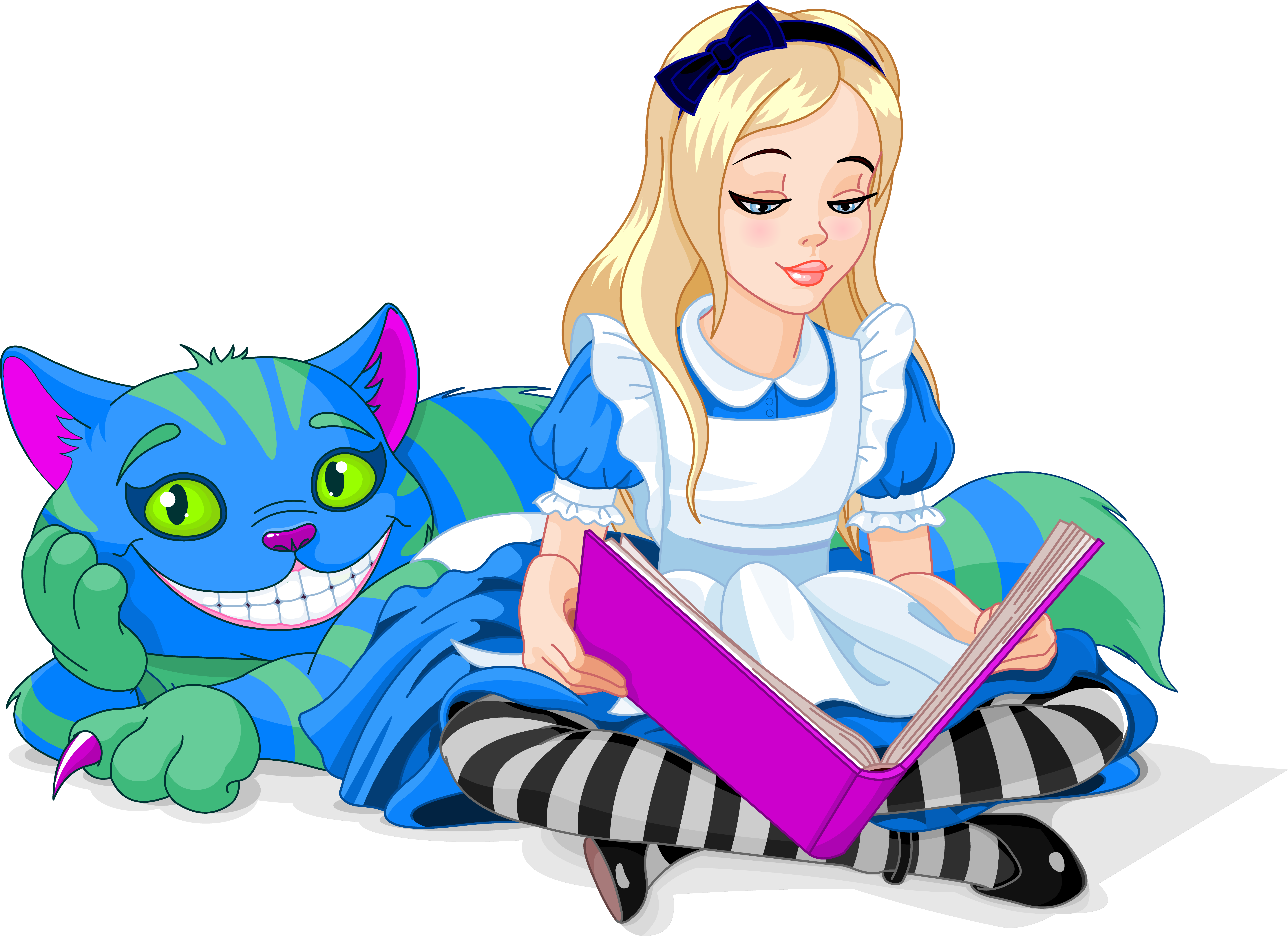 Alice's Adventures In Wonderland The Mad Hatter Alice - Alice And Cheshire Cat (7023x5102)