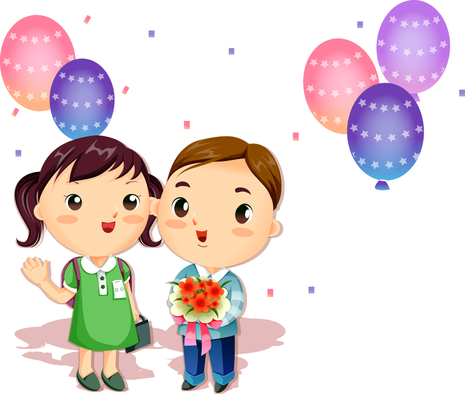 National Primary School Class Teacher Learning - Niños Con Globos Animado (945x800)