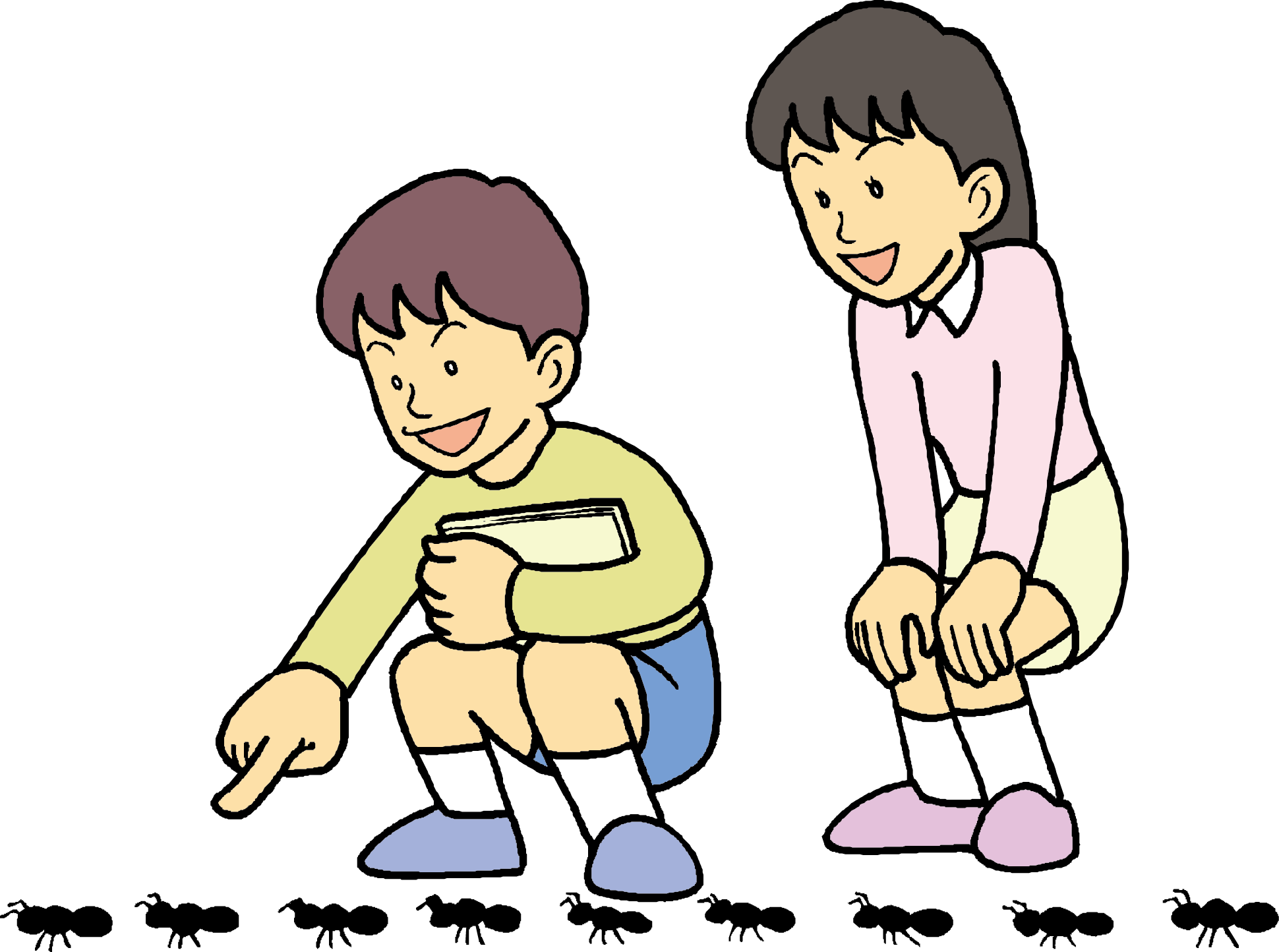 Squatting Position Child Avatar - Compañeros De Clase Dibujo (1940x1444)