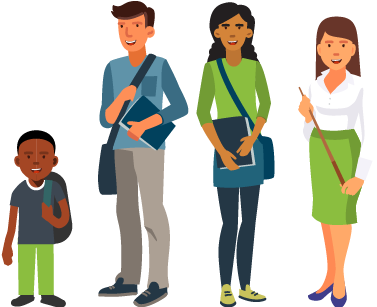 Free For Individual Teachers & Students - Students Illustration (452x309)