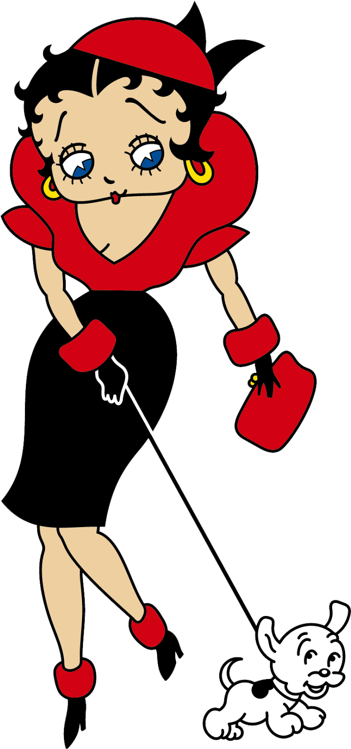 Tubes Png Canards Oies 10tubes Png Betty Boop 2 » - Betty Boop Walking Dog (1589x1600)