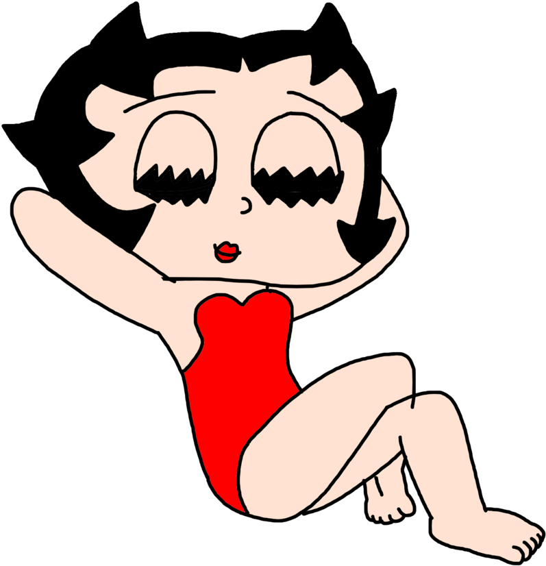 Betty Boop Relaxing With Swimsuit By Marcospower1996 - Betty Boop (1024x1024)