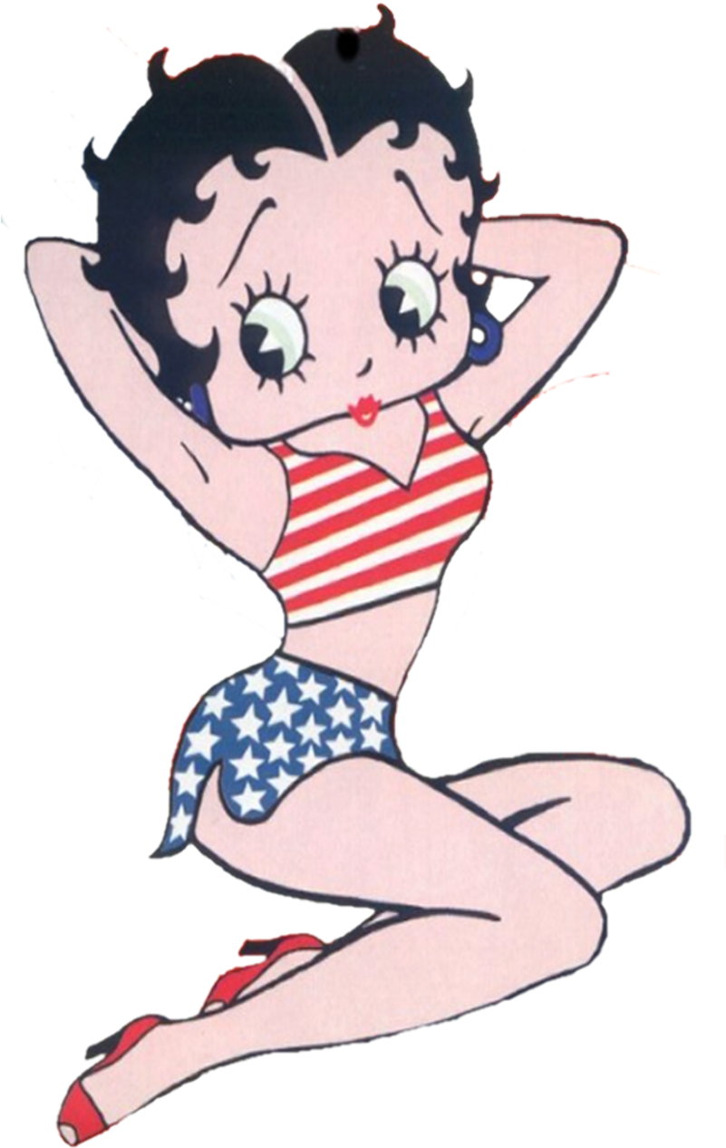 Betty Boop Americas Sweetheart - Betty Boop American Flag (800x1282)