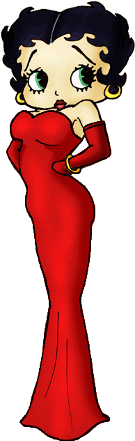 Betty Boop Long Red Dress - Me Betty Boop (295x675)